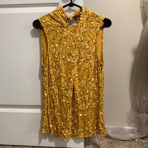 Floral high neck blouse